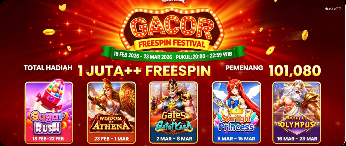 Login dunia77 Sekarang Bonus Melimpah
